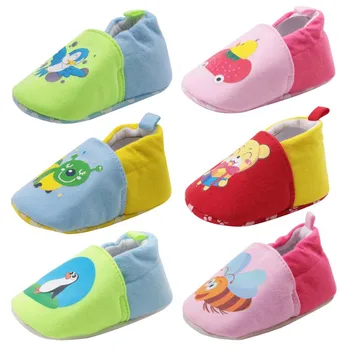 

2018 Soft Leather Baby Boys Girls Infant Shoes Slippers Multi Print First Walkers Leather Skid-Proof Kids Shoes H1