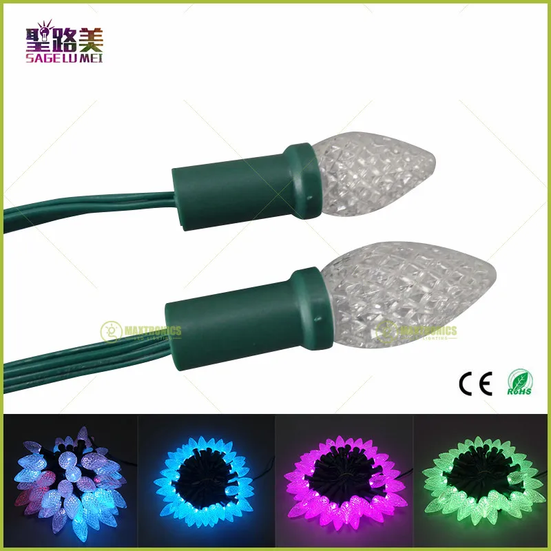 Wholesale-price-500nodes-addressable-RGB-C7-C9-DC12V-2WS2811-LED-Christmas-pixel-string-light-all-GREEN