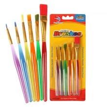 SEAAN 6 шт./компл. кремовый тонер Ручка Кисть цвет резьба группа помадка сахарный торт резьба ручка сахарный тростник инструмент, сделай сам, выпечка Декор