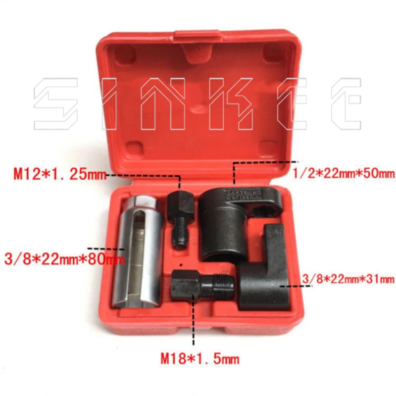 Goede 5 st 22mm Zuurstof Vacu uuml;m Lambdasonde Verwijderen Socket Set Kit Draad Chasers Bougie Auto Gereedschap SK1205