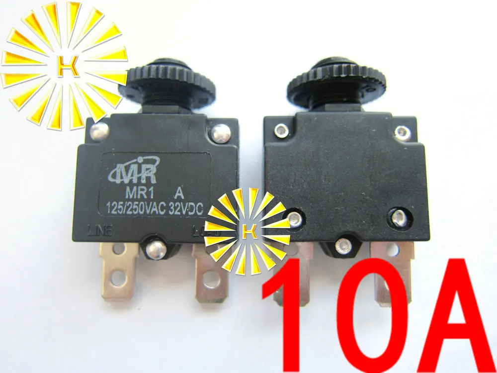

50PCS x MR1 3A 4A 5A 6A 7A 10A 12A 15A 16A 20A 25A Circuit Breaker ST-1 Overload Protection Switch WP-01 Over current Protector