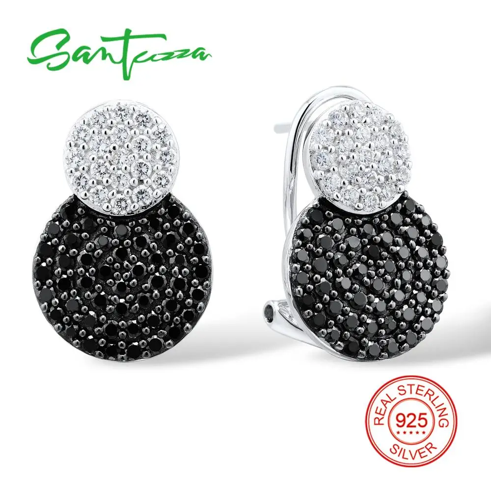 Женские серебряные серьги SANTUZZA из серебра 925 пробы с камнями и кубическим