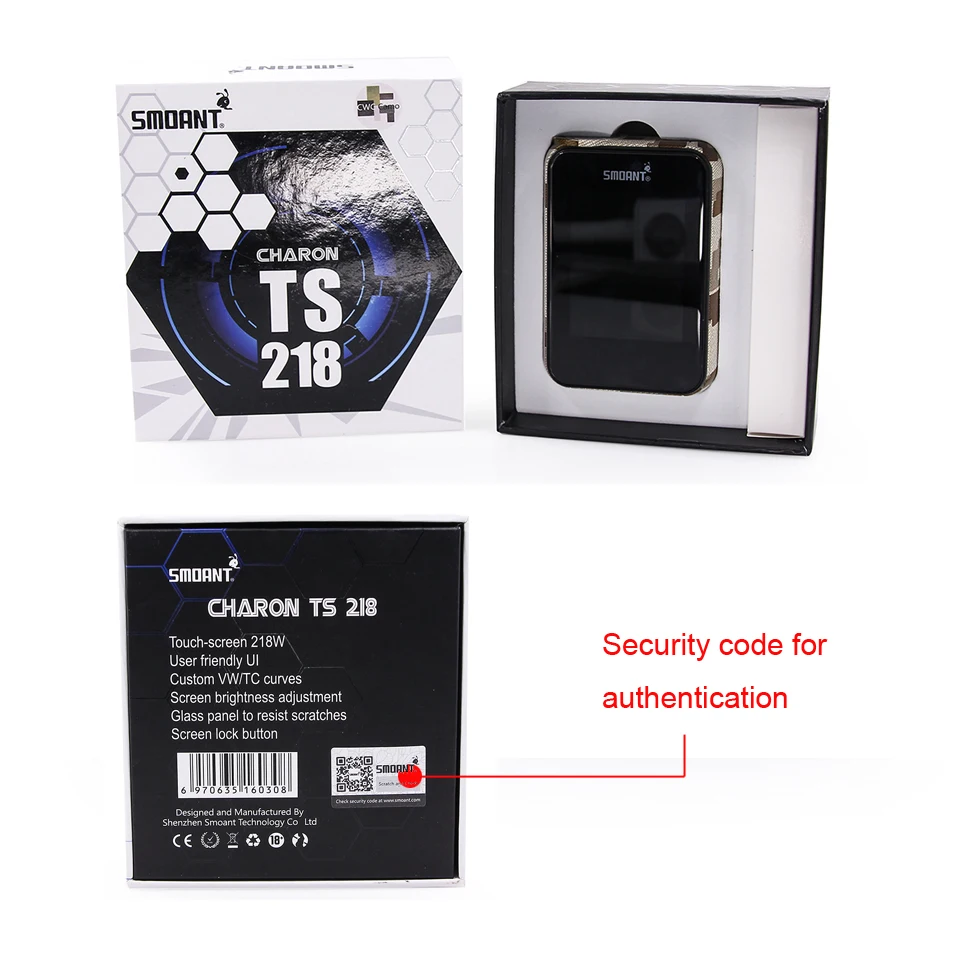 Smoant Charon TS 218 Touch Screen Box Mod 218w electronic cigarette vape mod (7)