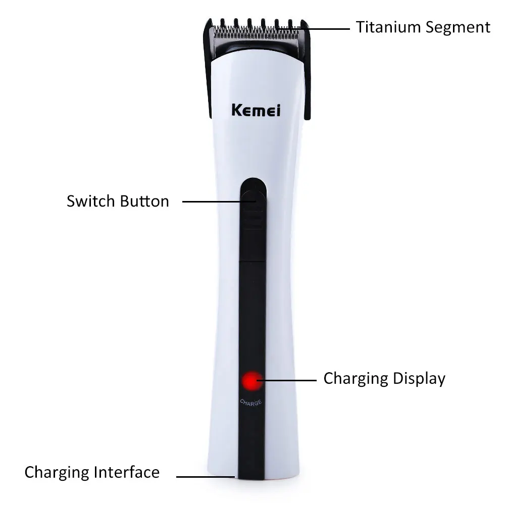Kemei электрическая машинка для стрижки волос триммер для стрижки бороды Электрический станок для бритья перезаряжаемая Бритва Парикмахерская 220-240 В 43D