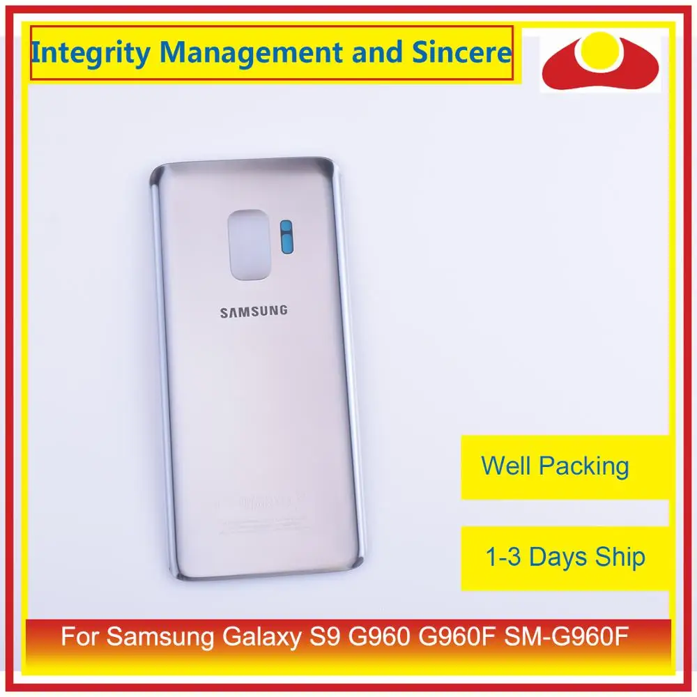 Оригинал для Samsung Galaxy S9 G960 G960F SM корпус батарейный отсек Задняя стеклянная крышка