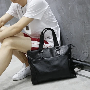 

Black Fashion laptop bag for macbook air 13 inch,leather briefcase computer bag,Tote bag laptop backpack business