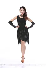 New costumes fashion sequined tassels adult latin dance dress sexy sleeveless tank party tight dress Bling Sequined Dancing Dres