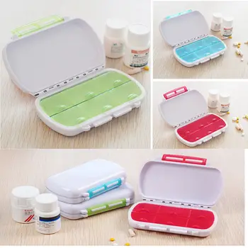 

Portable Health Care Candy Colors Sort Folding Vitamin Medicine Pill Box Makeup Storage Case Container Pill Cases & Splitters