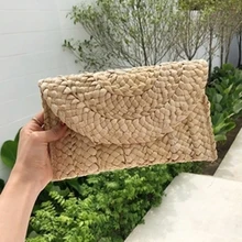 Женская Повседневная сумка, модные сумки для женщин, хит, одноцветные женские клатчи, Красивые Соломенные Сумочки для девушек