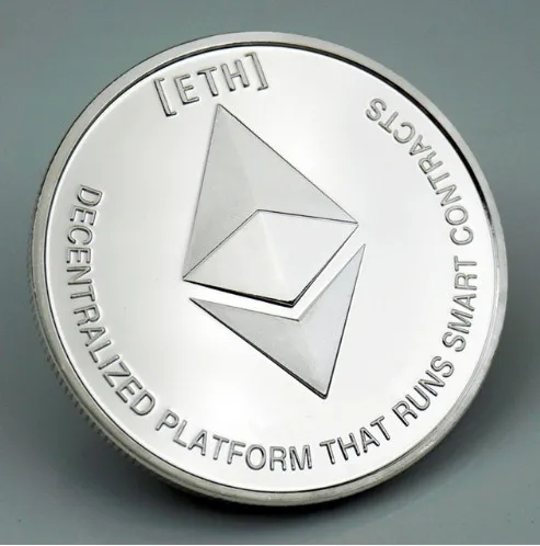 Gold/Silver Ethereum Coin Replica Art Collection Gift Physical Metal Antique Imitation Non-currency Copy Coins Collectibles Gold/Silver Ethereum Coin Replica Art Collection Gift Physical Metal Antique Imitation Non-currency Copy Coins Collectibles