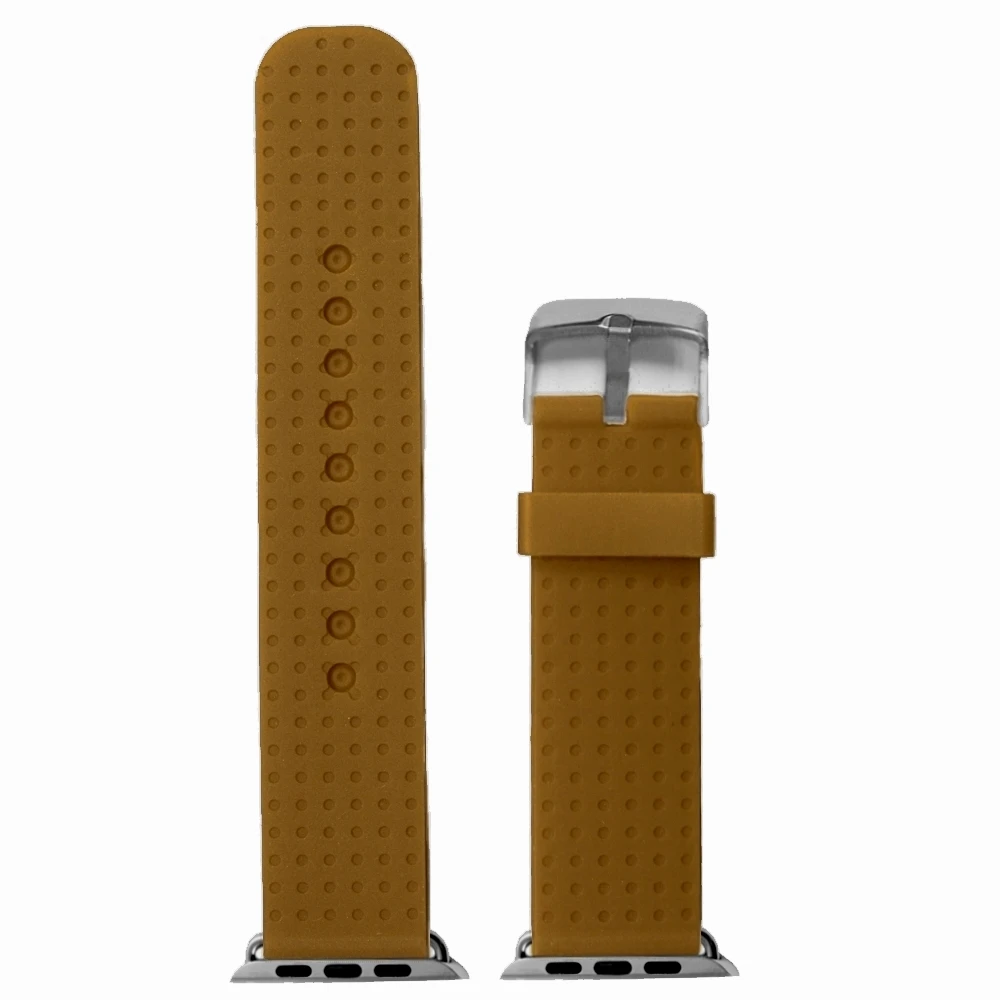 

38mm Brown Color Silicone Jelly Rubber Watch Band Replacement for Apple iWatch WB1103N38JB