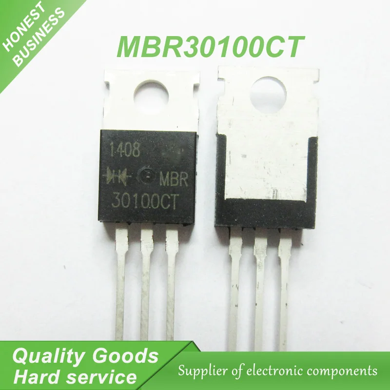 10pcs the Mbr30100ct Dioden-Array Schottky 100v To220 30A chip