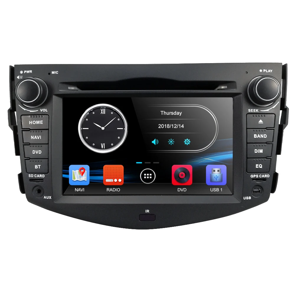 Discount free ship Crazy Sale Free Map 2Din Car GPS Navigation Car Stereo for Toyota RAV4 2006-2012 Bluetooth SWC USB SD ATV Touch Screen 2