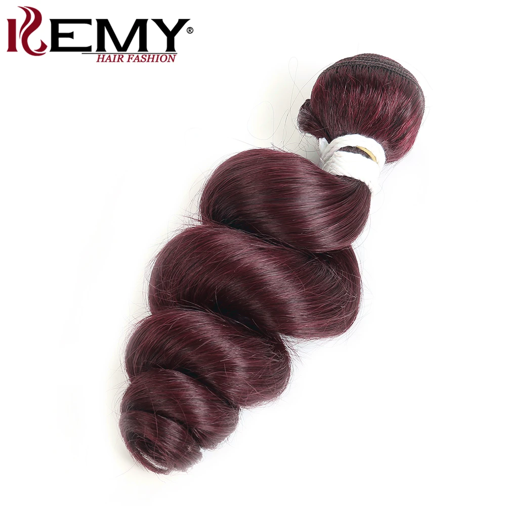 Свободные волнистые человеческие волосы на Трессах kemy Hair 1 шт. бразильские человеческие волосы для наращивания 99J/бордовый не Реми человеческие волосы ткачество