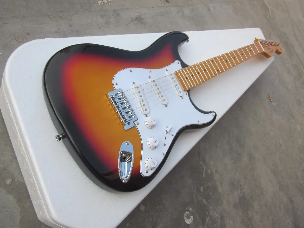 

Free shipping 2018 new Wholesale new guitarra fen st sunburst color electric guitar/with S-S-H pickups guitar in china