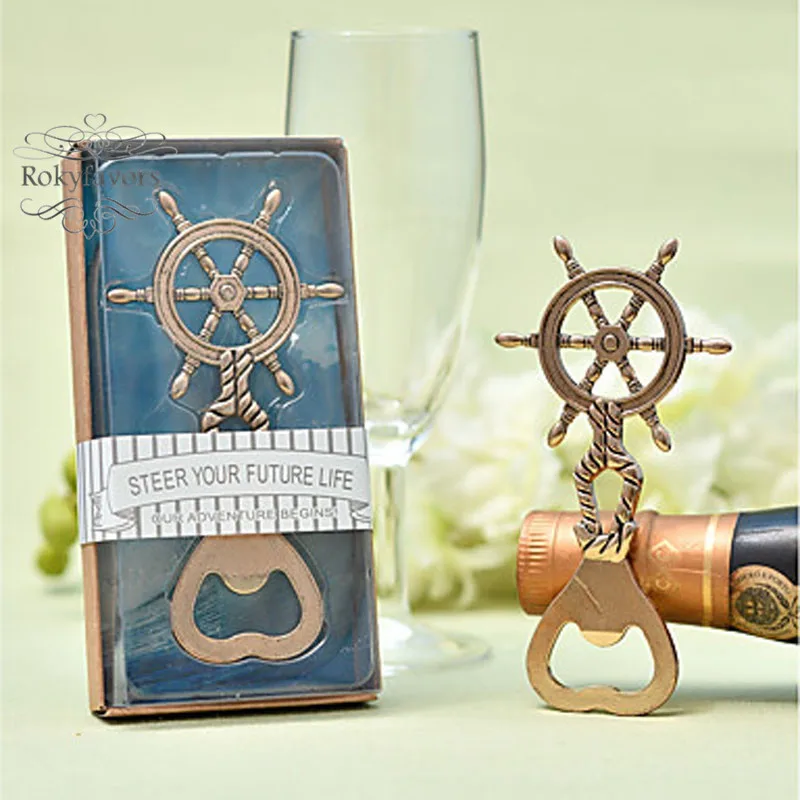 20PCS Ship Rudder Bottle Opener Wedding Favors Navy or Nautical Themed Party Engagement Shower Event Gifts | Дом и сад