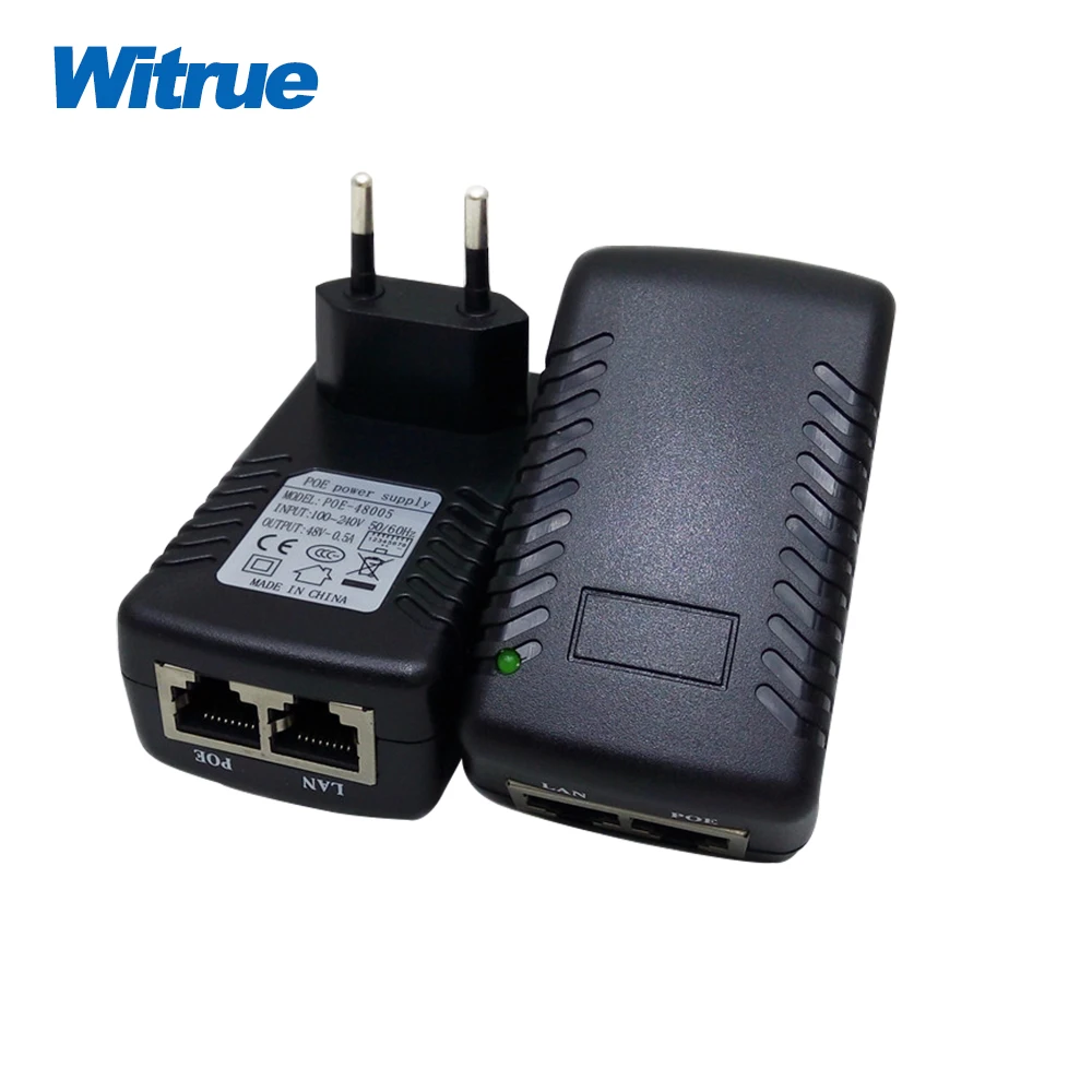 

4pcs POE Injector 48V 0.5A poe power adapter injector for IP video surveillance camera 802.3af EU/US/UK Plug