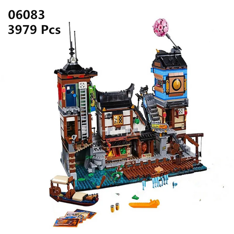 

Lepin 06083 3979Pcs The City Docks Set Building Series Buidling Blocks 70657Bricks Assemblage Toys Collectable Kids Gift Model