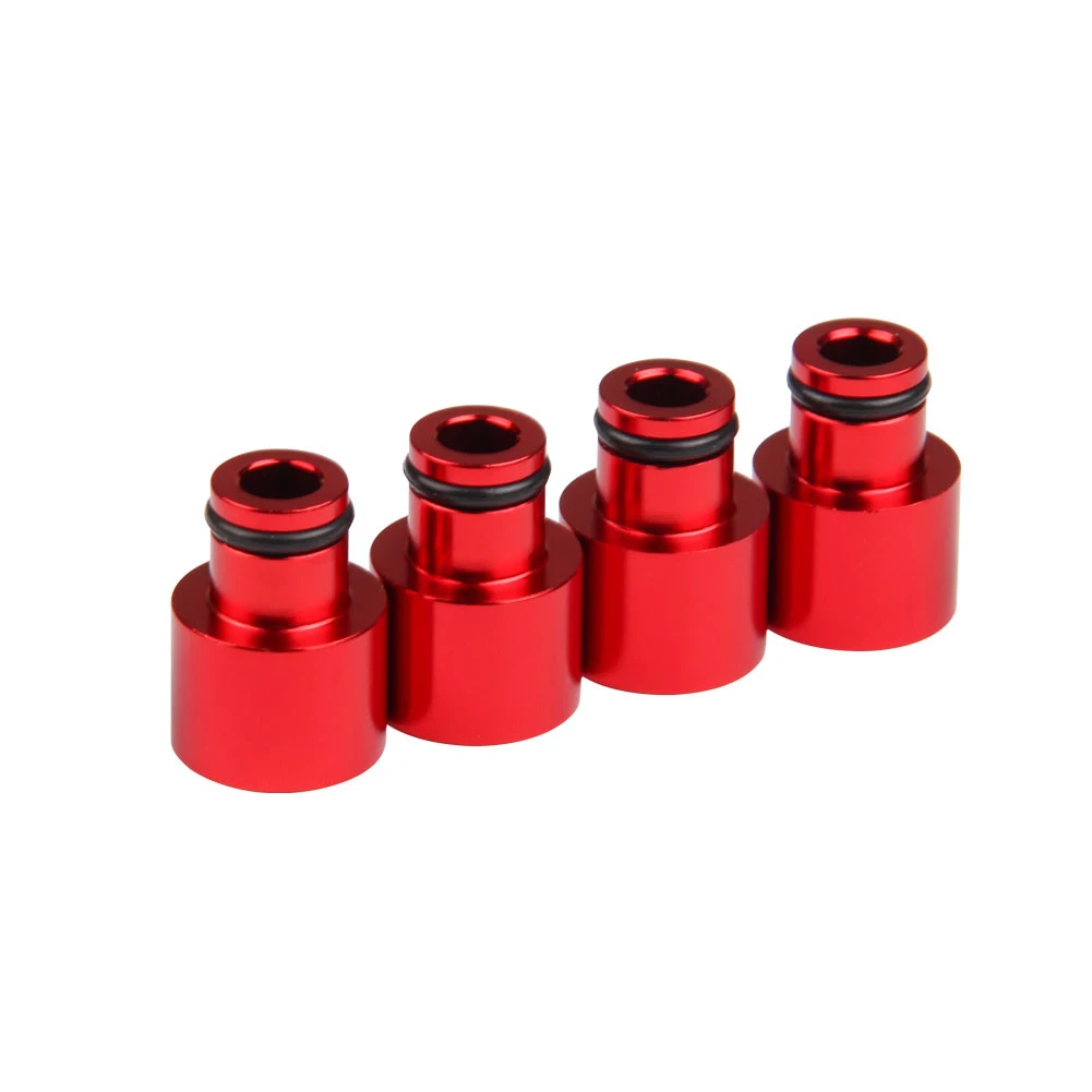 4Pcs Extenders Fuel Injector Adapters Sealing Anti-Corrosion Accessories Anti-rust Top Cap Spacers Car For B16 B18 D16Z D16Y - Цвет: Красный
