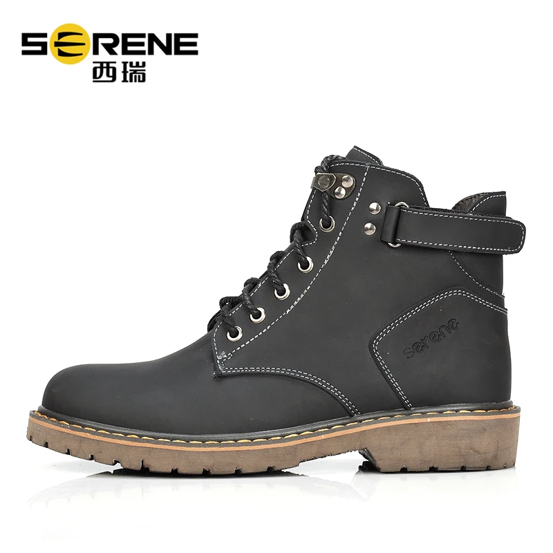 

Combat Boots Men Genuine Leather Breathable Shoes Lace-up Buffalo Causal Footwear Winter Boots Waterproof Rubber Snow Boots