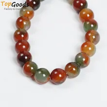 TopGoods натуральный огромный Павлин Агат 20 мм большой размер Круглый свободный камень DIY ожерелье с подвесками браслет ювелирные изделия серьги аксессуар