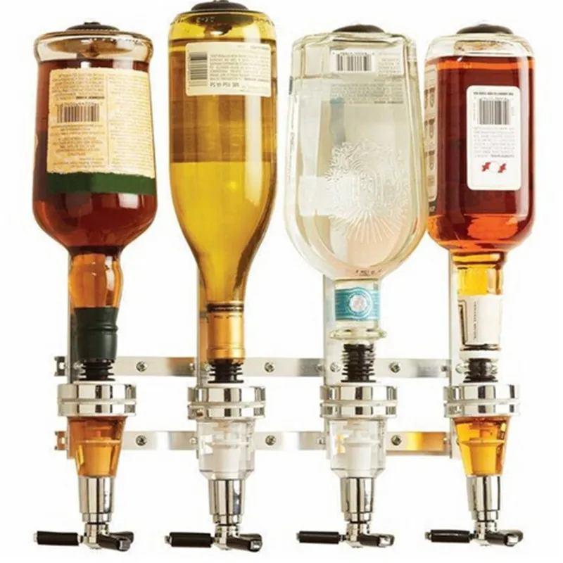 4 Head Bar Beverage Liquor Dispenser Wine Pourer Alcohol Juice