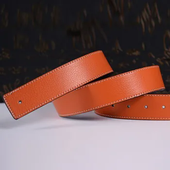

2019 Brand Design Leather Belt Brand Luxury Cowhide Belts Women Men Belts Male Waist Strap no Buckle Hot Sale