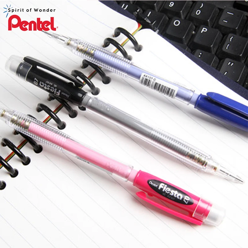 6pcs/lot Japan premium 0.7mm mechanical pencil with eraser 3 barrel