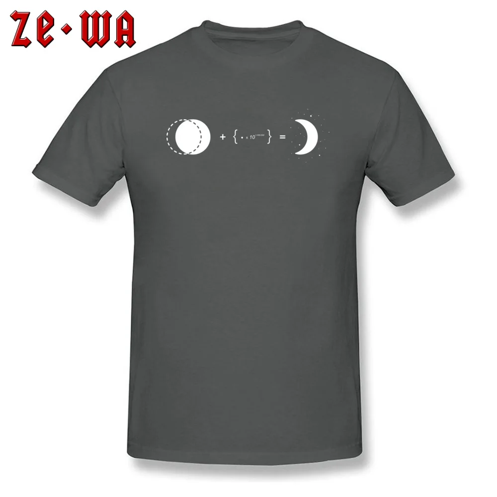 Crescent Moon All Cotton Tops Tees for Men Comics Top T-shirts Funny Slim Fit Round Collar Tees Short Sleeve Free Shipping Crescent Moon carbon