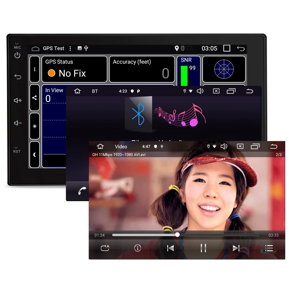 EKIY 7'' IPS 2G 16G Android 9.0 2 Din Universal GPS Navigation Autoradio Car Multimedia Player BT 4G Wifi OBD Stereo Radio Video EKIY 7'' IPS 2G 16G Android 9.0 2 Din Universal GPS Navigation Autoradio Car Multimedia Player BT 4G Wifi OBD Stereo Radio Video