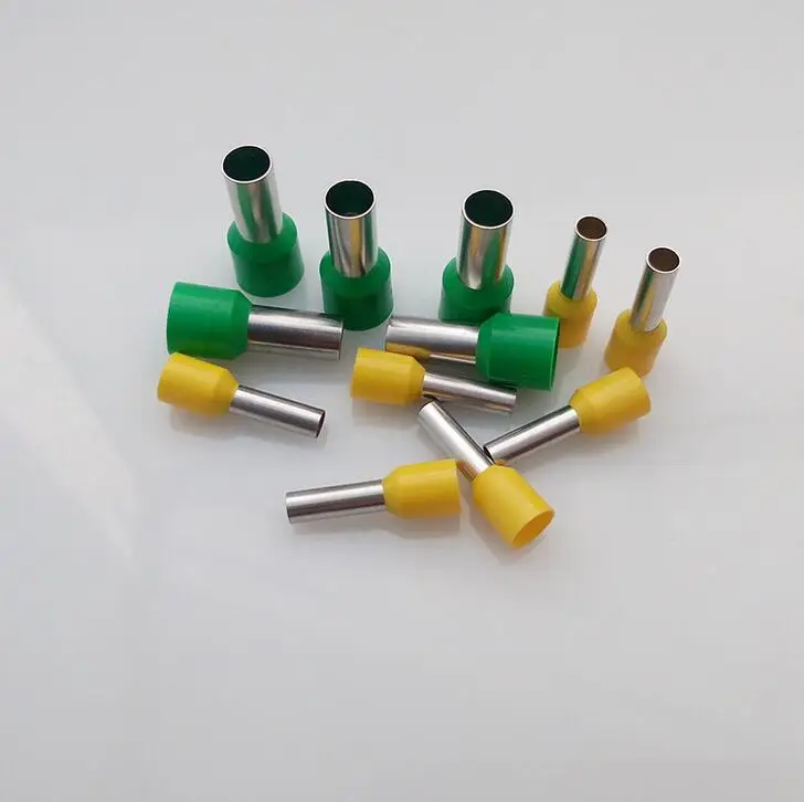 

200PCS E4012 4.0mm Blocks Pin Tube Insulated End Terminal Wire Copper Crimp Connector European Terminals VE4012