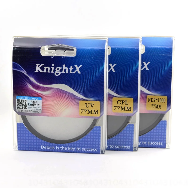 KnightX UV CPL ND2-ND1000 ND поляризатор переменный 49 52 55 58 62 67 72 77 мм фильтр объектива камеры для canon eos sony nikon 700d d600 - Цвет: UV CPL ND2-ND1000