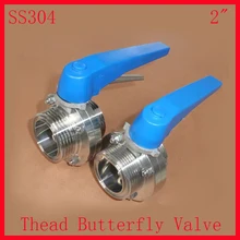 Новое поступление " SS304 Нержавеющая сталь санитарный ручной водный Дроссельный клапан нити с пластиковые эргономичный дизайн ручки