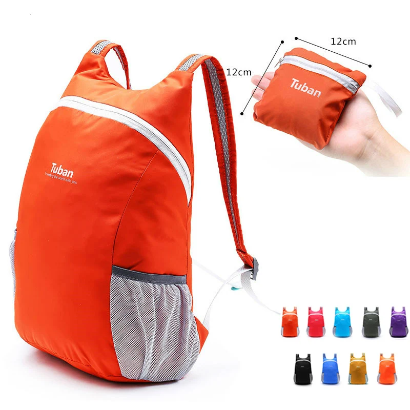 

Unisex Waterproof Nylon Foldable Backpack Women Outdoor Sports Backpack Folding Sports Bag Ultralight Hiking Travel Backpack Men