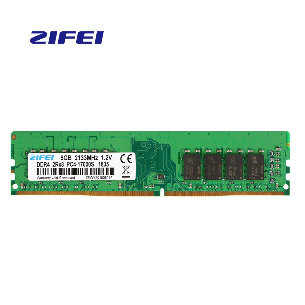 

ZiFei ram DDR4 8GB 2133MHz 2400MHz 2666MHz 288Pin UDIMM 1.2v desktop memory stick wholesale