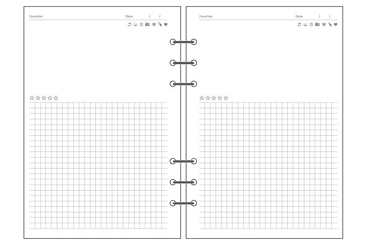 Блокнот с 6 отверстиями, сменные листы, A5, A6, A7, ежедневник, спираль, внутренние страницы, аксессуары для дневника