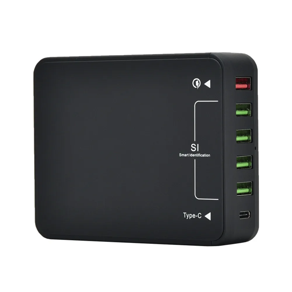 

6 Ports 25W Quick Charge QC3.0 Type C Travel Wall Fast Charger Dock for Z4 Tablet for Motorola Droid Turbo for xiaomi mix3