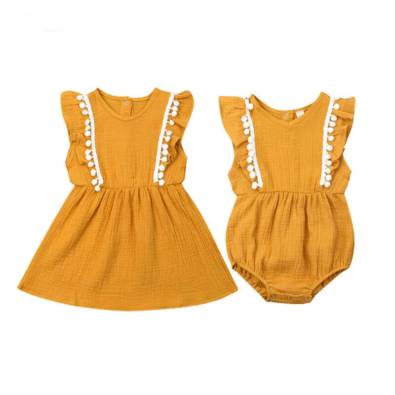 yellow one piece outfit