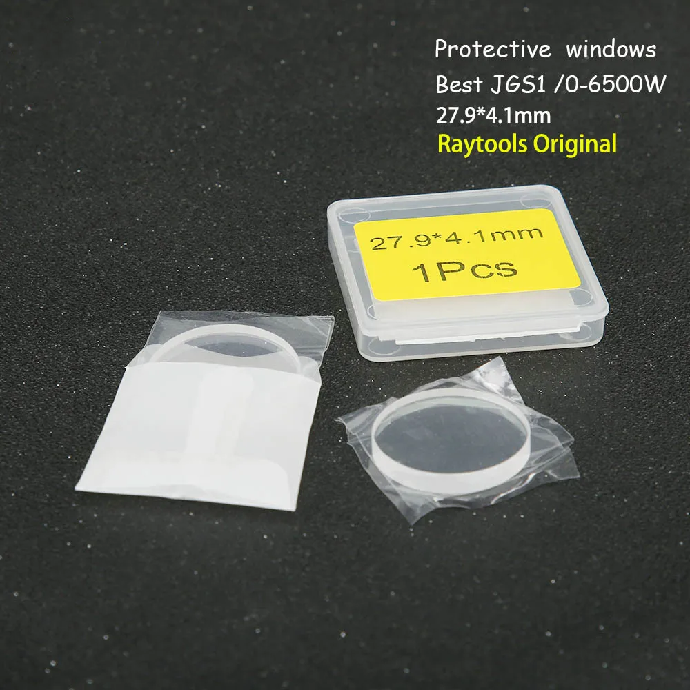 

10pcs/lot Original Raytools Fiber laser Protective windows/Lens 27.9*4.1mm 0-6500W for Bodor Raytools wholesale