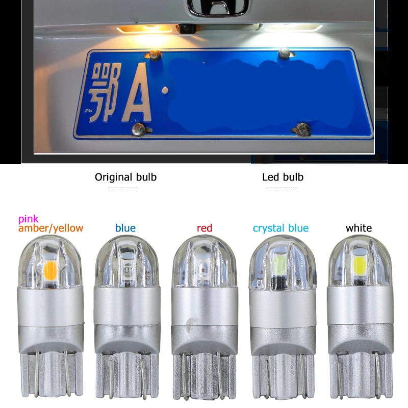 2 шт. габаритные огни SAARMAT T10 W5W 194 для Alfa Romeo Chrysler Daewoo Daihatsu Dodge Fiat Geo GMC|w5w 2pcs|blue light lampled