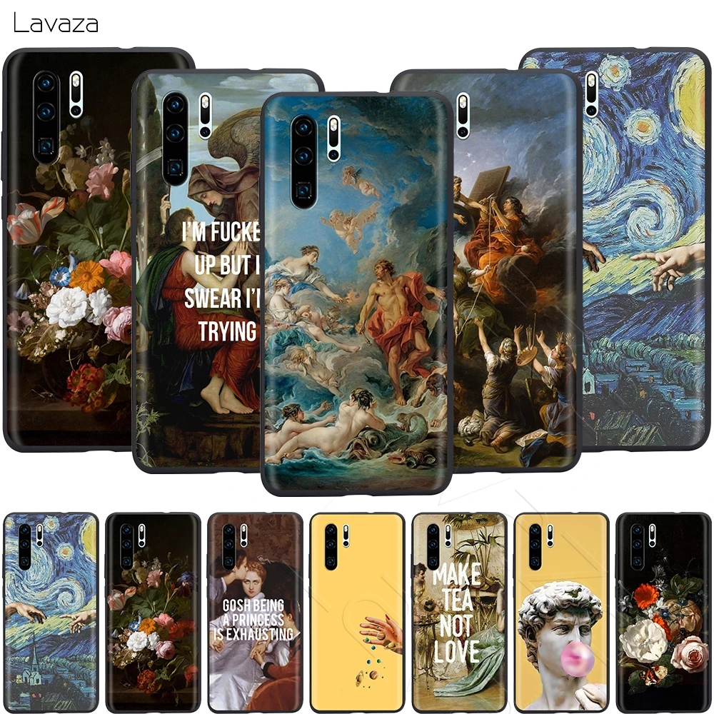 

Lavaza Aesthetics Painting Camila Cabello Plaster Statue Case for Huawei Mate Y7 Y9 P8 P9 P10 P20 P30 Lite Pro P Smart Mini 2019