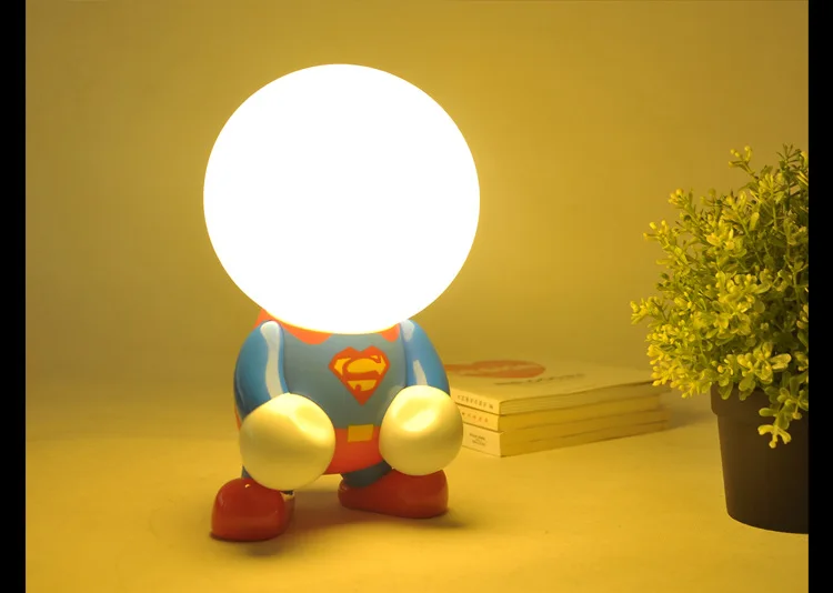 USB DC 5 В Перезаряжаемые светодиодные лампы Супермен Бэтмен Doraemon Luminaria украшения Книга Ночные светильники для детей подарок Спальня стол - Испускаемый цвет: superman