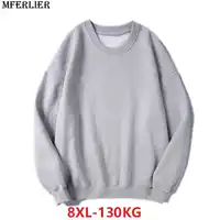 men hipster fleece Sweatshirts pull over high street loose plus large size big 6XL 7XL 8XL winter Sweatshirts teens green cool