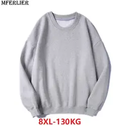 Для мужчин hipster Флисовые Кофты pull over high street свободные плюс большой размеры 6XL 7XL 8XL зимние кофты подростков зеленый Прохладный