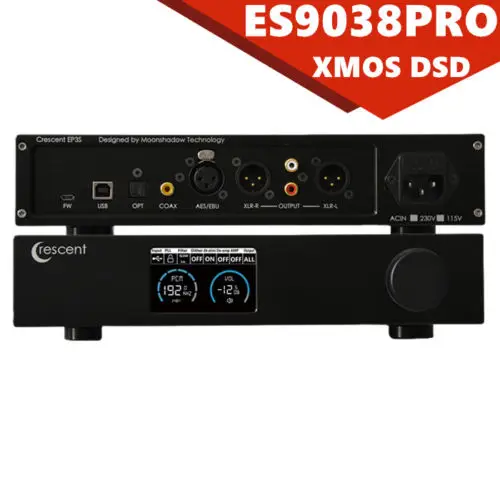 Полностью сбалансированный ES9038PRO USB DAC XMOS 32bit/384K DSD256 HiFi аудио декодер