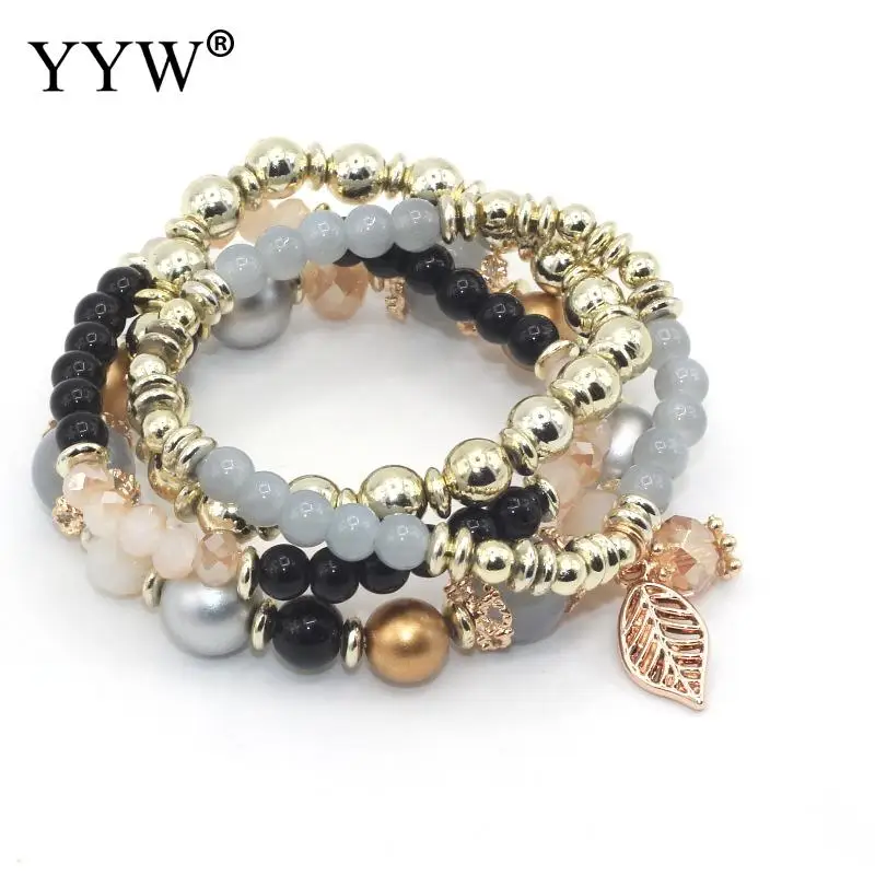 

Gold Evil Eye Bracelet Turkish Crystal Small Charm Hand Of Hamsa Bracelets For Women Elastic Chain Fashion Bead Jewelry Gifts