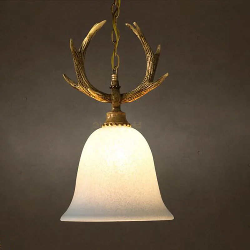 

American country Pendant Lights resin industry clothing shop Nordic restaurant art creative antler pendant lamps LU727265