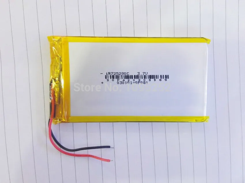 tablet battery 3.7V 3000mah 725290 tablet battery with protection board