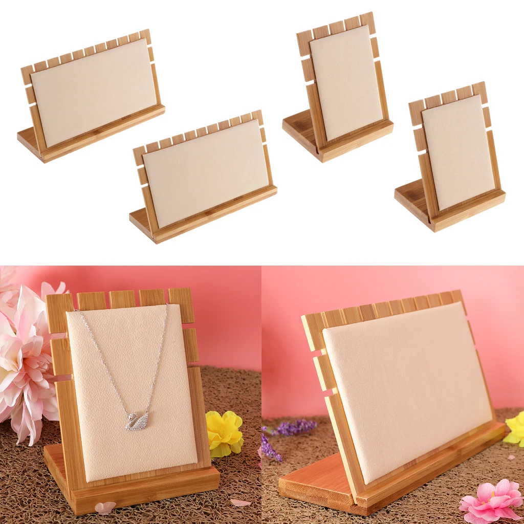 4x Multi-functional Jewelry Holder Wood Jewelry Display Rack Jewelry Organizer Holder for Necklace Bracelets Earrings Rings