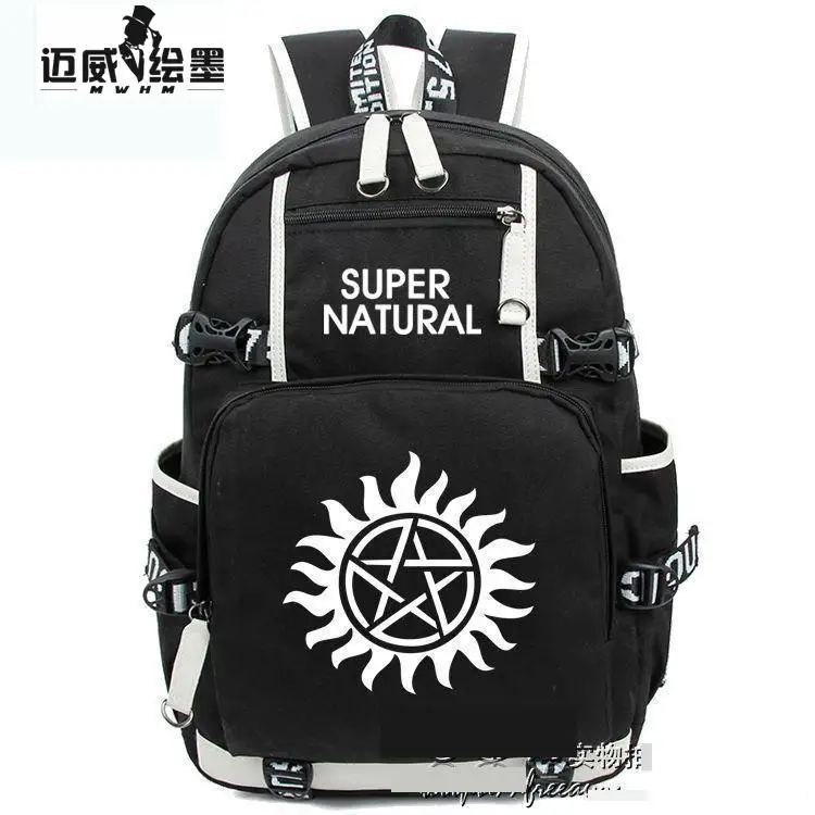 

NEW Evil Forces Supernatural backpack Luminous Middle School Students schoolbag Teenage Girl Backpacks boy Mochila travel bag